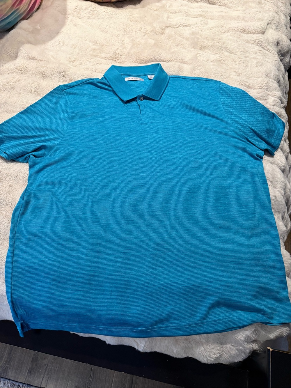 Men's Teal Blue Polo Shirt with Classic Collar